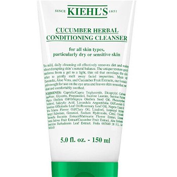 Kiehl´s Jemne penivá čistiaca pleťová emulzia Cucumber Herbal (Conditioning Clean ser) 150 ml