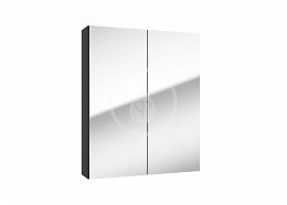 Kielle - Vega Zrkadlová skrinka, 60x73x15 cm, matná čierna 50118604