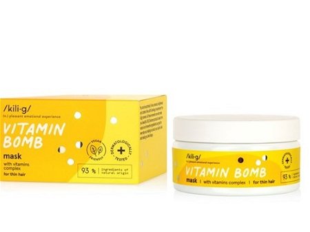Kilig Posilňujúca maska pre jemné vlasy Vitamín Bomb ( Hair Mask) 200 ml