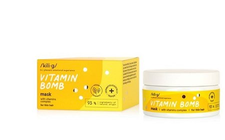 Kilig Posilňujúca maska pre jemné vlasy Vitamín Bomb ( Hair Mask) 200 ml