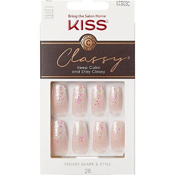 KISS Nalepovacie nechty Classy Nails scrunchie 28 ks