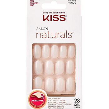 KISS Prírodné nechty vhodné na lakovanie 65995 Salon Naturals (Nails) 28 ks