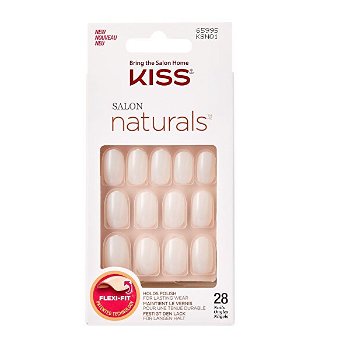 KISS Prírodné nechty vhodné na lakovanie 65995 Salon Naturals (Nails) 28 ks