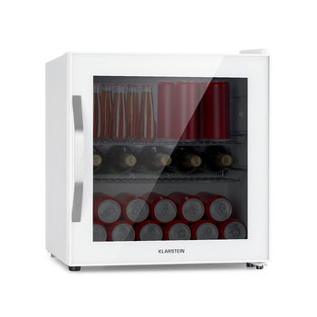 Klarstein Beersafe L Quartz, chladnička, 47 l, 2 police, sklenené panoramatické dvierka, biela