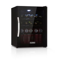 Klarstein Beersafe XL Onyx, chladnička, energet. trieda D, LED, kovové police, sklenené dvere