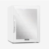 Klarstein Beersafe XL Quartz, chladnička, energet. trieda D, 60 l, LED, 2 kovové police, sklenené dvierka, biela