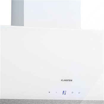 Klarstein Clara 60, digestor, 60 cm, nástenný, 509 m³/h, dotykový displej, LED podsvietenie, biely
