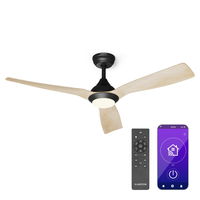 Klarstein Fiji Flow 2 v 1 Smart, stropný ventilátor, Ø 152 cm, LED svetlo, diaľkové ovládanie, ovládanie cez aplikáciu, 2 smery chodu