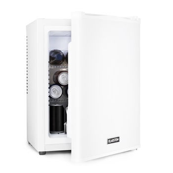 Klarstein Happy Hour 33, minibar, 33 l, 5-15°C, energet. trieda G, tichý, 25 dB, LED svetlo, biely