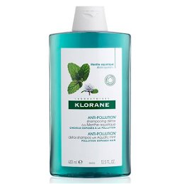 Klorane Detox ikačný šampón chrániaci pred vonkajšími vplyvmi Mäta vodná (Anti Pollution Detox Shampoo With Aquatic Mint) 400 ml