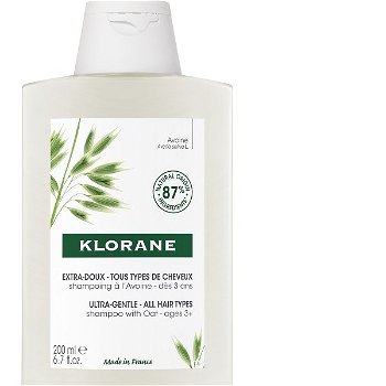 Klorane Jemný šampón pre všetky druhy vlasov Ovos ( Ultra Gentle Shampoo) 200 ml