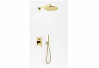 KOHLMAN KOHLMAN  - sprchový set s 30cm dažďovou sprchou, vyústením a ručnou sprchou, zlato lesk QW210EGDR30
