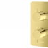 KOHLMAN  - Termostatická podomietková vaňová a sprchová batéria s tromi vývodmi, zlato lesk QW433AGD