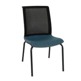 Konferenčná stolička Libon 4L BS - modrá / čierna