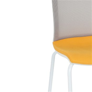 Konferenčná stolička Libon 4L WS - žltá / sivá / biela