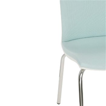 Konferenčná stolička Libon 4L WT - mentolová / biela / chróm