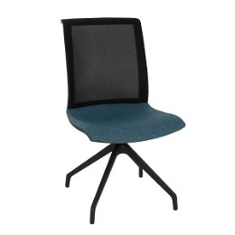 Konferenčná stolička Libon Cross BS - modrá / čierna