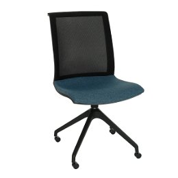 Konferenčná stolička Libon Cross Roll BS - modrá / čierna