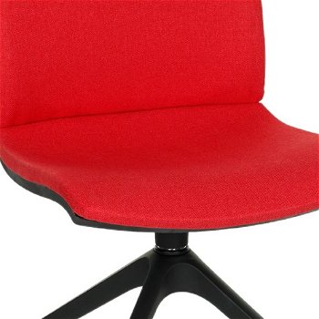 Konferenčná stolička Libon Cross Roll BT - červená / čierna