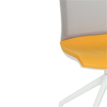 Konferenčná stolička Libon Cross Roll WS - žltá / sivá / biela