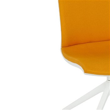 Konferenčná stolička Libon Cross Roll WT - žltá / biela