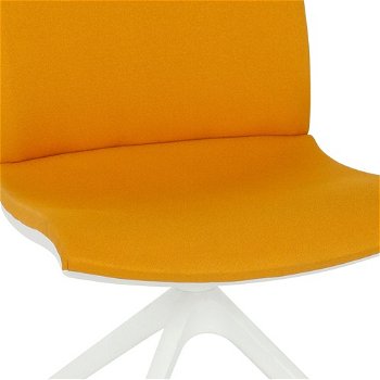 Konferenčná stolička Libon Cross WT - žltá / biela