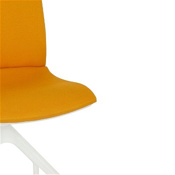 Konferenčná stolička Libon Cross WT - žltá / biela