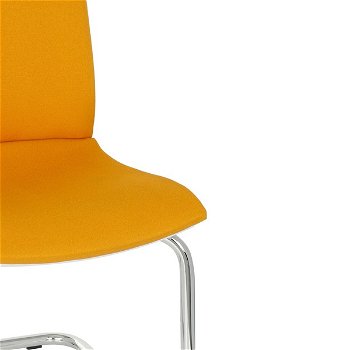 Konferenčná stolička Libon V WT - žltá / biela / chróm
