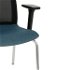 Konferenčná stolička s podrúčkami Libon 4L BS R1 - modrá / čierna / chróm