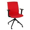 Konferenčná stolička s podrúčkami Libon Cross Roll BT R1 - červená / čierna