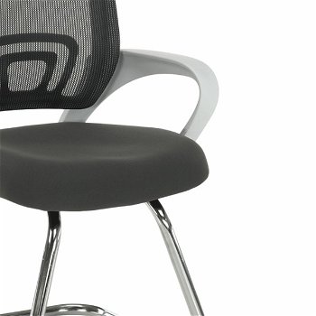 Konferenčná stolička Sanaz Typ 3 - sivá / biela