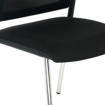Konferenčná stolička Steny Net - čierna / chróm