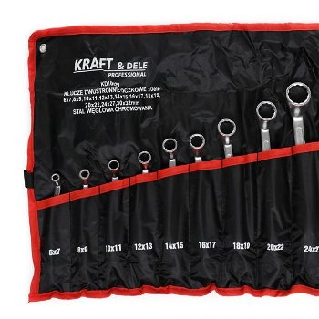 Kraft&Dele Očkové kľúče 10ks v textilnom obale KD10929