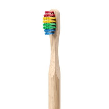 KUMPAN Detská bambusová zubná kefka dúhová v papierovej krabičke
