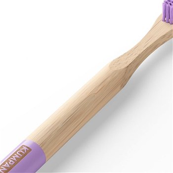 KUMPAN Detská bambusová zubná kefka fialová