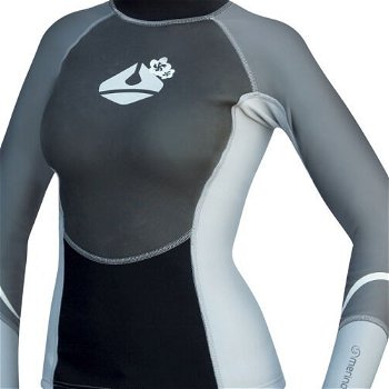 LAVACORE LC EXTREME SHIRT LADY Top s merinom na extrémné vodné športy, sivá, veľkosť