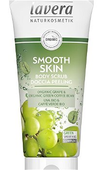 Lavera Tělo vý peeling Smooth Skin Bio hrozno a Bio zelená káva ( Body Scrub) 200 ml