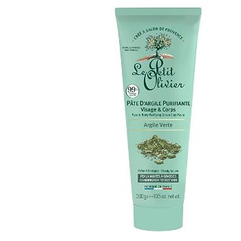 Le Petit Olivier Čistiace ílová pasta na telo a tvár Zelený íl (Face & Body Purifying Green Clay Paste) 300 g
