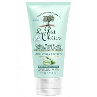 Le Petit Olivier Hydratačný krém na ruky Aloe Vera a Zelený čaj (Express Moisturizing Hand Cream) 75 ml