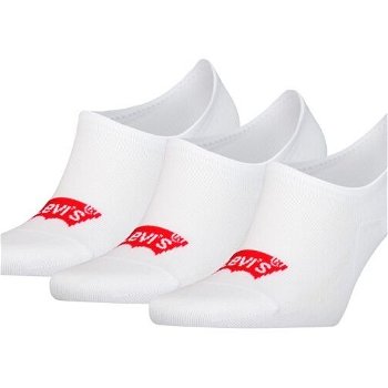 Levi's® HIGH CUT BATWING LOGO 3P Unisexové ponožky, biela, veľkosť