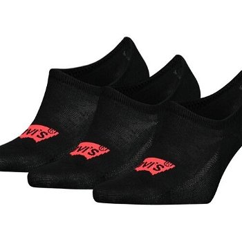 Levi's® HIGH CUT BATWING LOGO 3P Unisexové ponožky, čierna, veľkosť