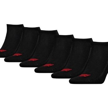 Levi's® LOW CUT BATWING LOGO 6P Unisexové ponožky, čierna, veľkosť