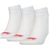 Levi's® MID CUT BATWING LOGO 3P Unisexové ponožky, biela, veľkosť