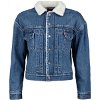 Levi's® NEW HERITAGE SHERPA Dámska džínsová bunda, tmavo modrá, veľkosť