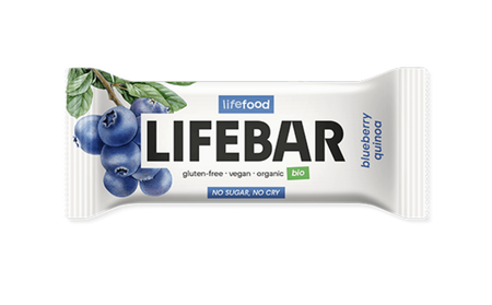 Lifefood Lifebar Tyčinka čučoriedková s quinoou raw BIO 40 g