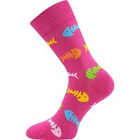 Lonka RYBY Unisex ponožky, ružová, veľkosť