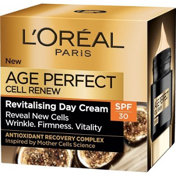 L´Oréal Paris Denný krém proti vráskam SPF 30 Age Perfect Cell Renew ( Revita lising Day Cream) 50 ml
