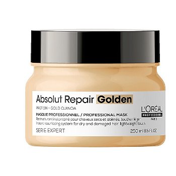 L´Oréal Professionnel Regeneračná maska pre poškodené jemné vlasy Serie Expert Absolut Repair Gold Quinoa + Protein ( Gold en Masque) 250 ml