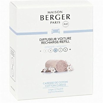Maison Berger Paris Náhradná náplň do difuzéra do auta Čistá bavlna Cotton Care ss (Car Diffuser Recharge/Refill) 2 ks