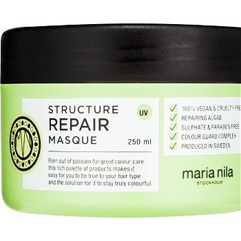 Maria Nila Vysoko intenzívna hydratačná maska na vlasy Structure Repair (Masque) 250ML